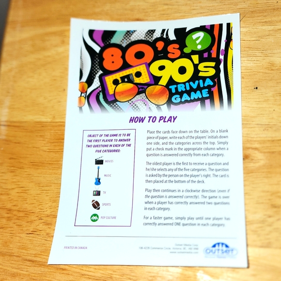 Outset Media - 80's 90's Trivia with over 1200 Fun Questions and Answers - Picture 4 of 8